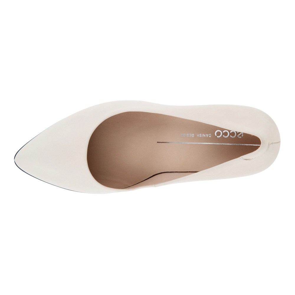 ECCO Womens Pumps Beige - Shape 75 Pointy Sleek 2.0 - EIF-493268